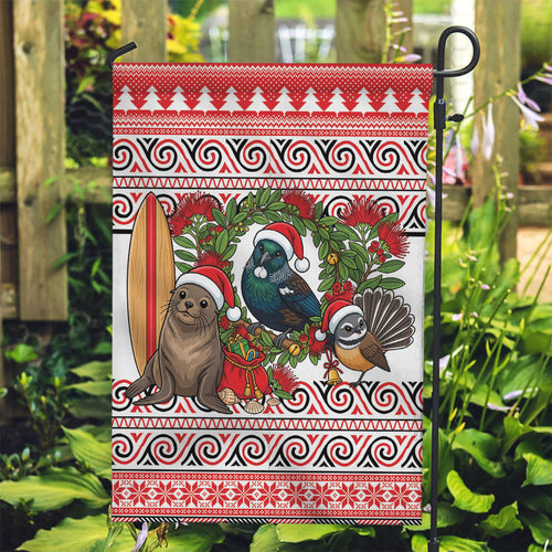 New Zealand Animal Christmas Garden Flag Maori Inspired Kowhaiwhai Patterns