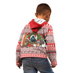 New Zealand Animal Christmas Kid Hoodie Maori Inspired Kowhaiwhai Patterns