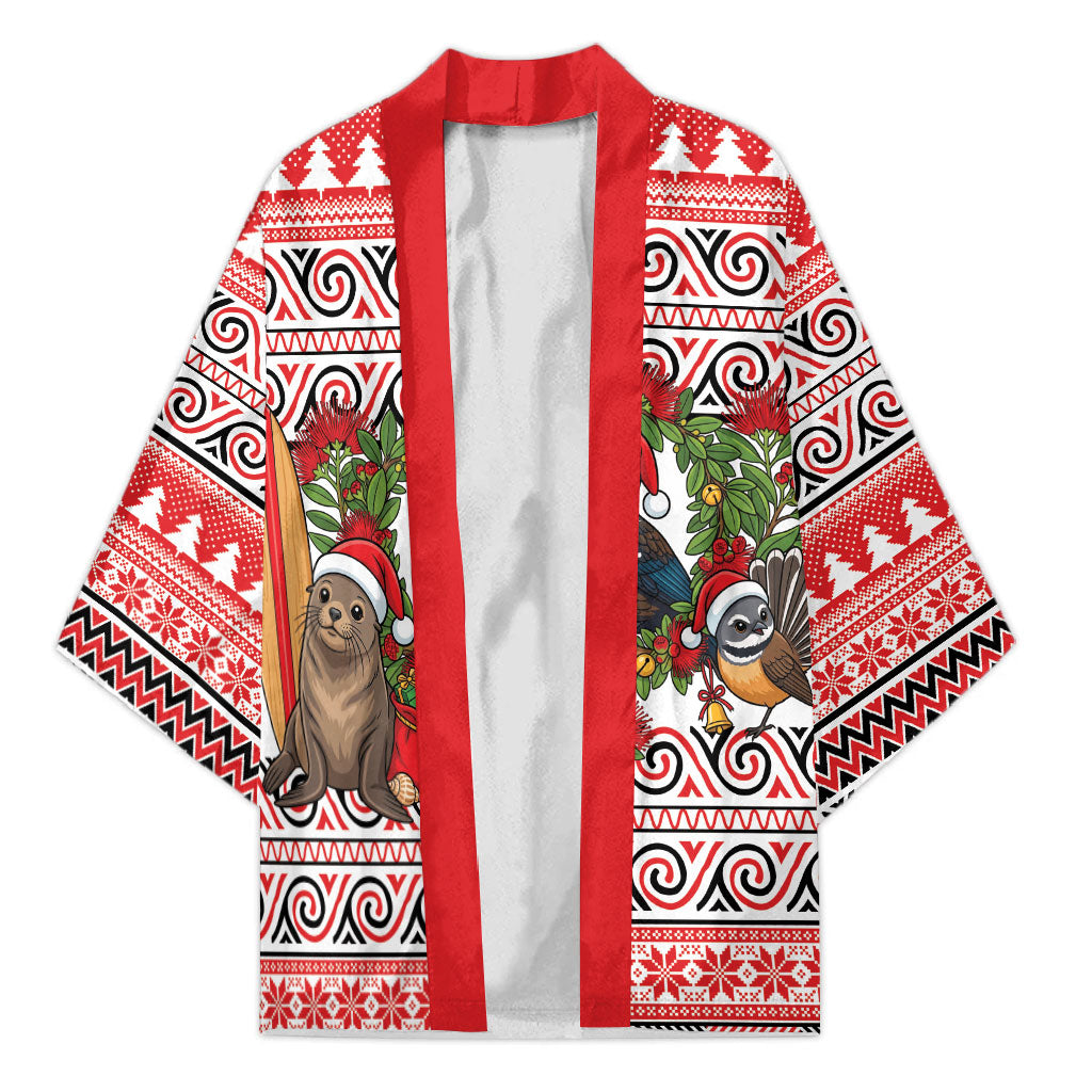 New Zealand Animal Christmas Kimono Maori Inspired Kowhaiwhai Patterns