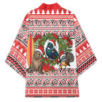 New Zealand Animal Christmas Kimono Maori Inspired Kowhaiwhai Patterns