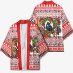 New Zealand Animal Christmas Kimono Maori Inspired Kowhaiwhai Patterns