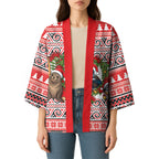 New Zealand Animal Christmas Kimono Maori Inspired Kowhaiwhai Patterns