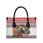 New Zealand Animal Christmas Leather Bag Maori Inspired Kowhaiwhai Patterns