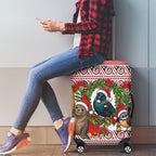 New Zealand Animal Christmas Luggage Cover Maori Inspired Kowhaiwhai Patterns