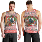 New Zealand Animal Christmas Men Tank Top Maori Inspired Kowhaiwhai Patterns