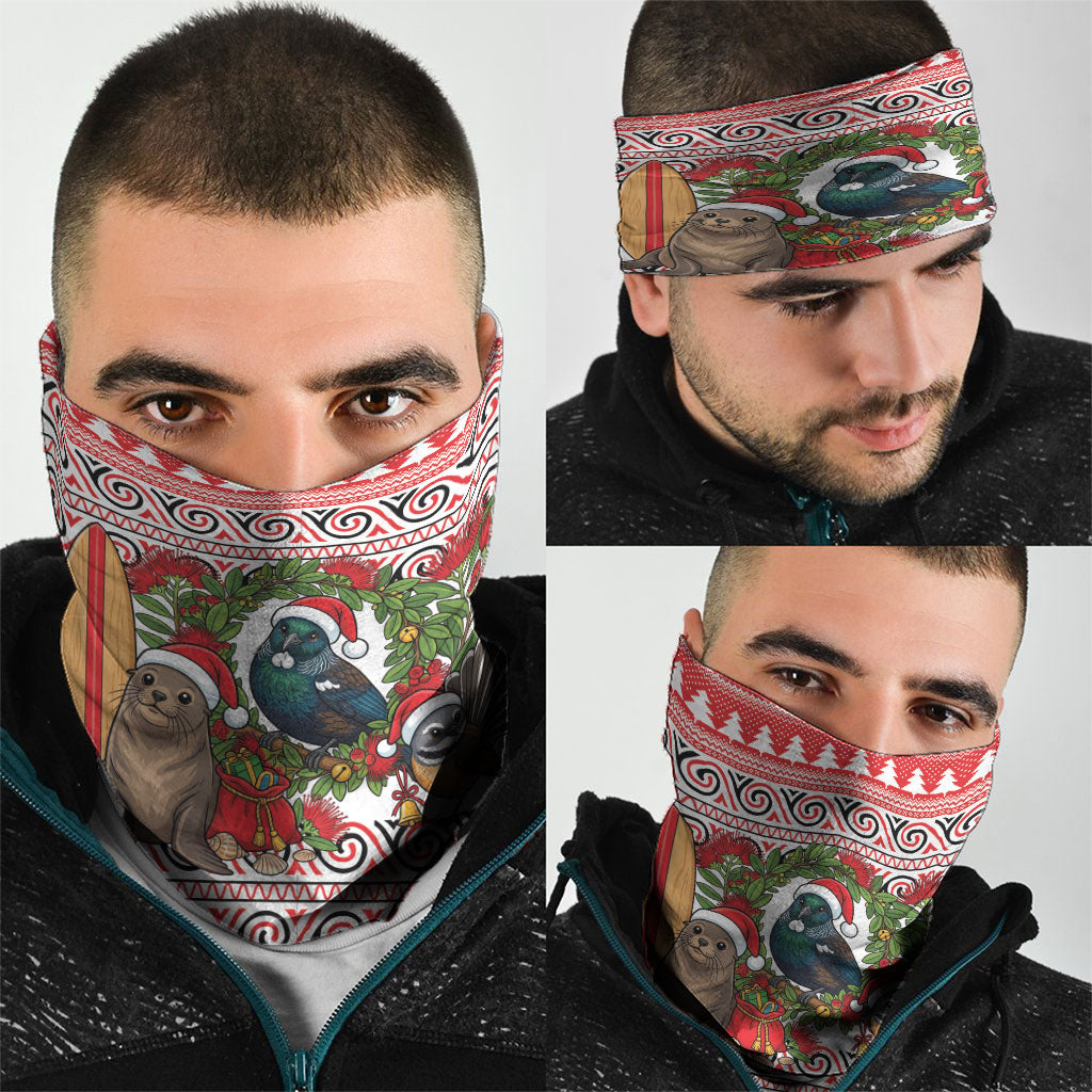New Zealand Animal Christmas Neck Gaiter Maori Inspired Kowhaiwhai Patterns