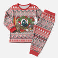 New Zealand Animal Christmas Pajama Set Maori Inspired Kowhaiwhai Patterns