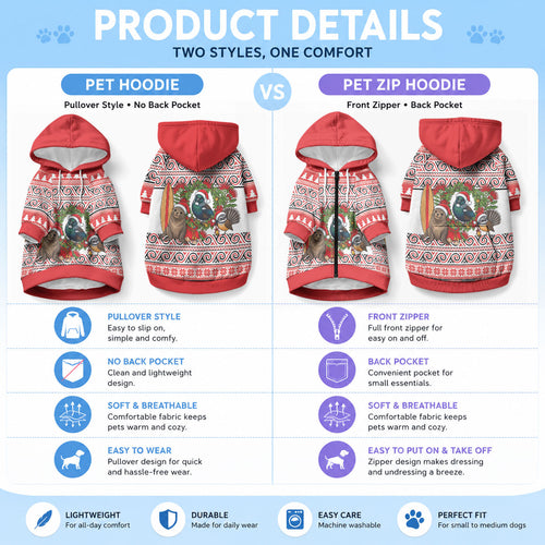New Zealand Animal Christmas Pet Hoodie Maori Inspired Kowhaiwhai Patterns