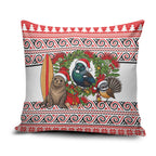New Zealand Animal Christmas Pillow Cover Maori Inspired Kowhaiwhai Patterns