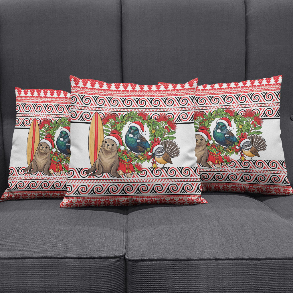 New Zealand Animal Christmas Pillow Cover Maori Inspired Kowhaiwhai Patterns