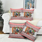 New Zealand Animal Christmas Pillow Cover Maori Inspired Kowhaiwhai Patterns