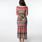 New Zealand Animal Christmas Puletasi Maori Inspired Kowhaiwhai Patterns