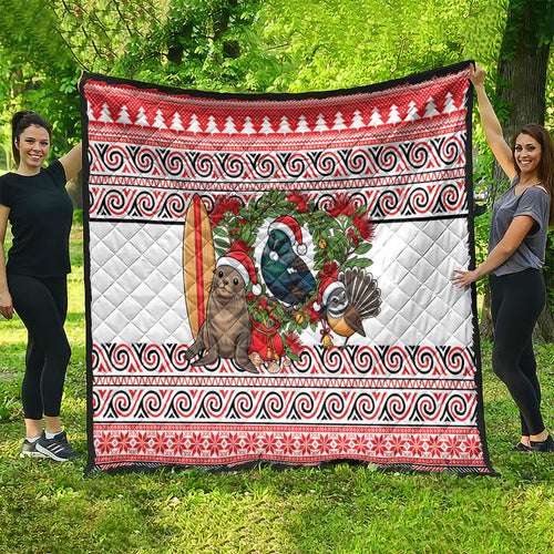 New Zealand Animal Christmas Quilt Maori Inspired Kowhaiwhai Patterns