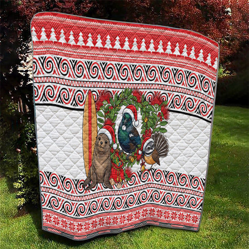 New Zealand Animal Christmas Quilt Maori Inspired Kowhaiwhai Patterns
