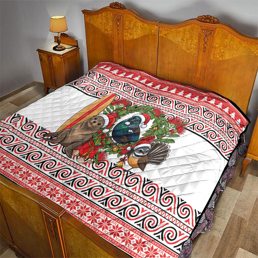 New Zealand Animal Christmas Quilt Maori Inspired Kowhaiwhai Patterns