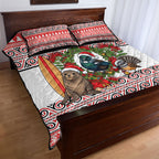 New Zealand Animal Christmas Quilt Bed Set Maori Inspired Kowhaiwhai Patterns