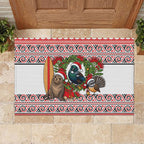 New Zealand Animal Christmas Rubber Doormat Maori Inspired Kowhaiwhai Patterns