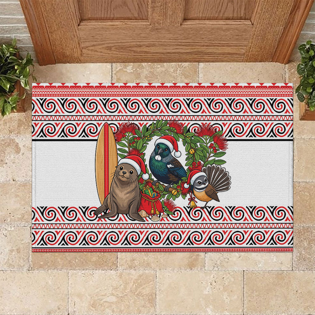New Zealand Animal Christmas Rubber Doormat Maori Inspired Kowhaiwhai Patterns