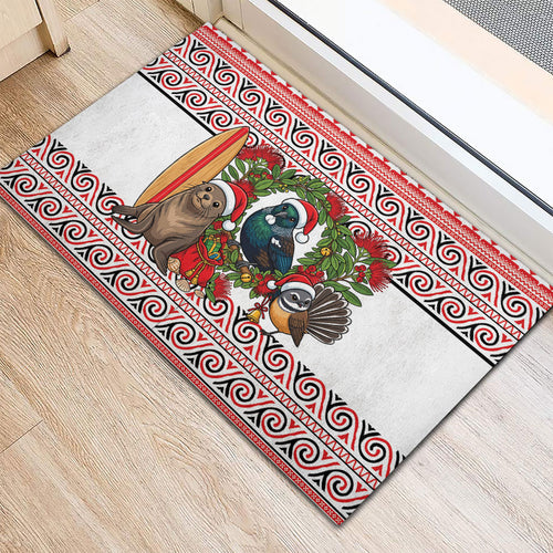New Zealand Animal Christmas Rubber Doormat Maori Inspired Kowhaiwhai Patterns