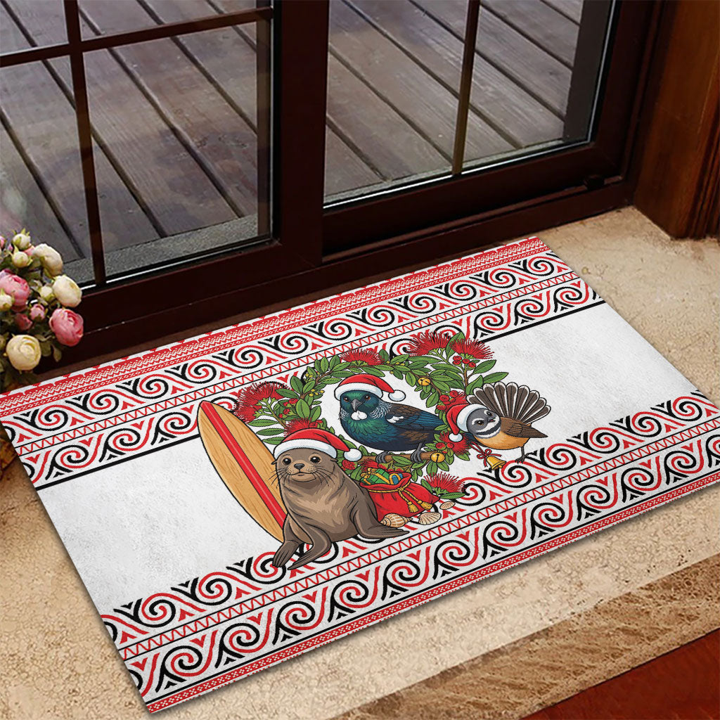 New Zealand Animal Christmas Rubber Doormat Maori Inspired Kowhaiwhai Patterns