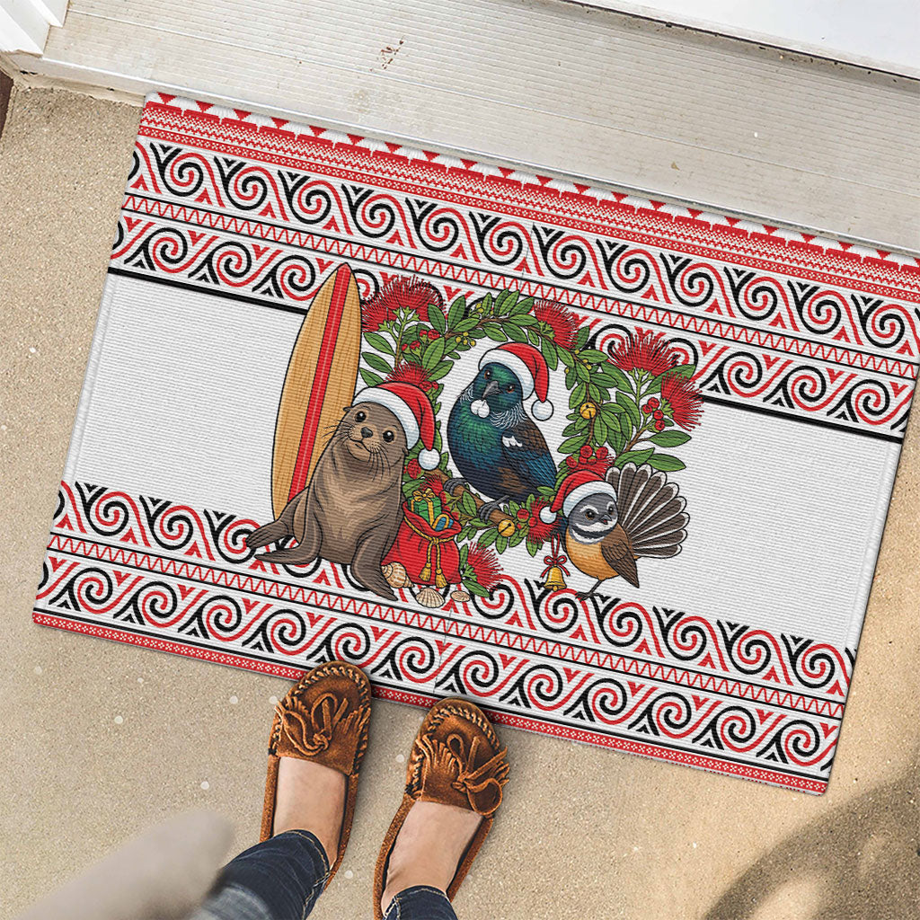 New Zealand Animal Christmas Rubber Doormat Maori Inspired Kowhaiwhai Patterns
