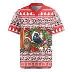New Zealand Animal Christmas Rugby Jersey Maori Inspired Kowhaiwhai Patterns