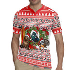 New Zealand Animal Christmas Rugby Jersey Maori Inspired Kowhaiwhai Patterns