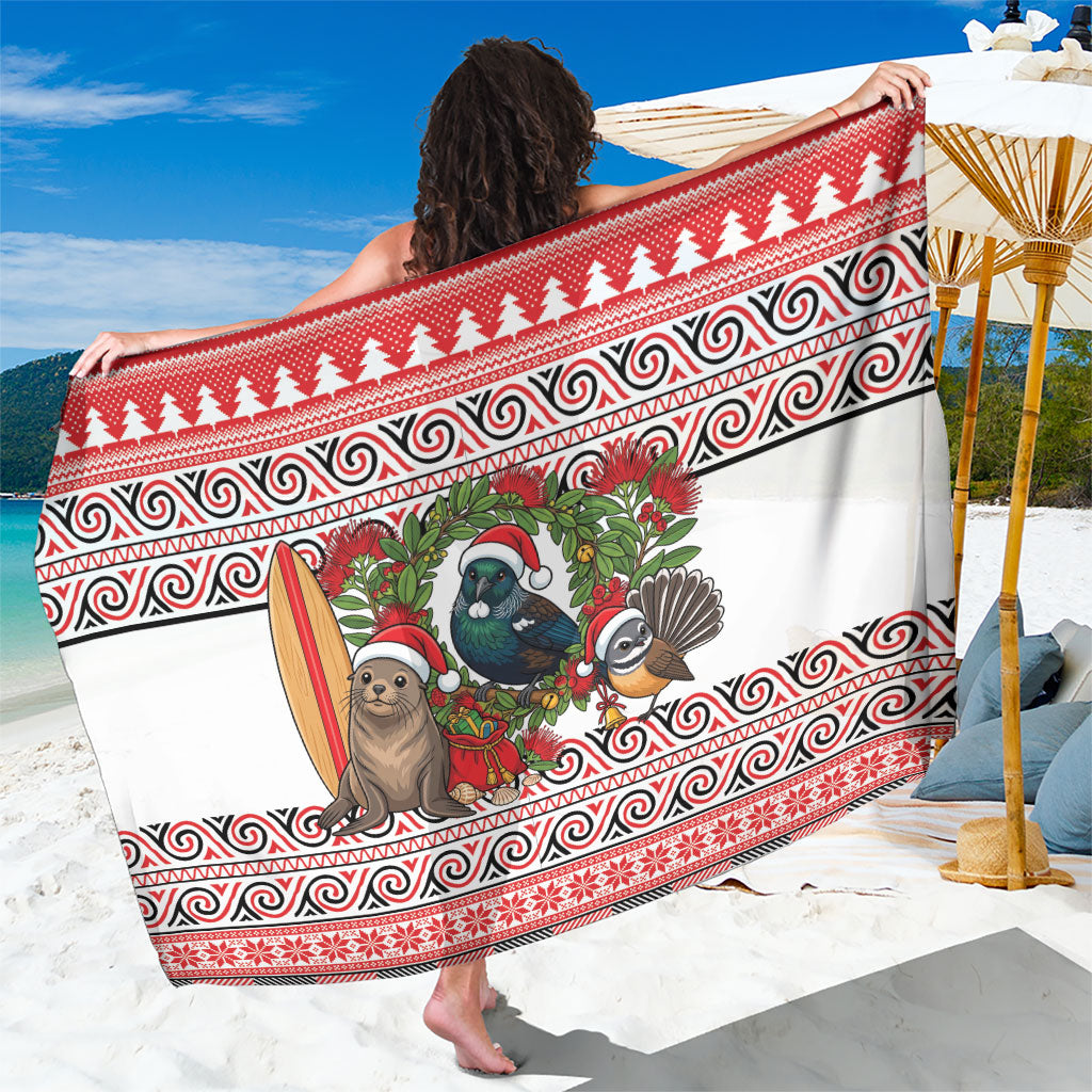 New Zealand Animal Christmas Sarong Maori Inspired Kowhaiwhai Patterns