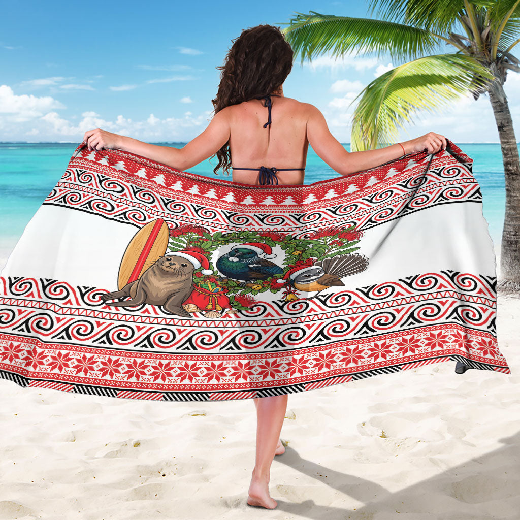 New Zealand Animal Christmas Sarong Maori Inspired Kowhaiwhai Patterns