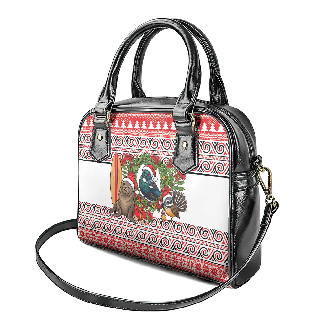 New Zealand Animal Christmas Shoulder Handbag Maori Inspired Kowhaiwhai Patterns