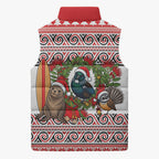 New Zealand Animal Christmas Sleeveless Puffer Jacket Maori Inspired Kowhaiwhai Patterns