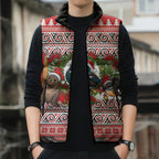 New Zealand Animal Christmas Sleeveless Puffer Jacket Maori Inspired Kowhaiwhai Patterns