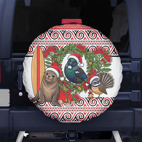 New Zealand Animal Christmas Spare Tire Cover Maori Inspired Kowhaiwhai Patterns