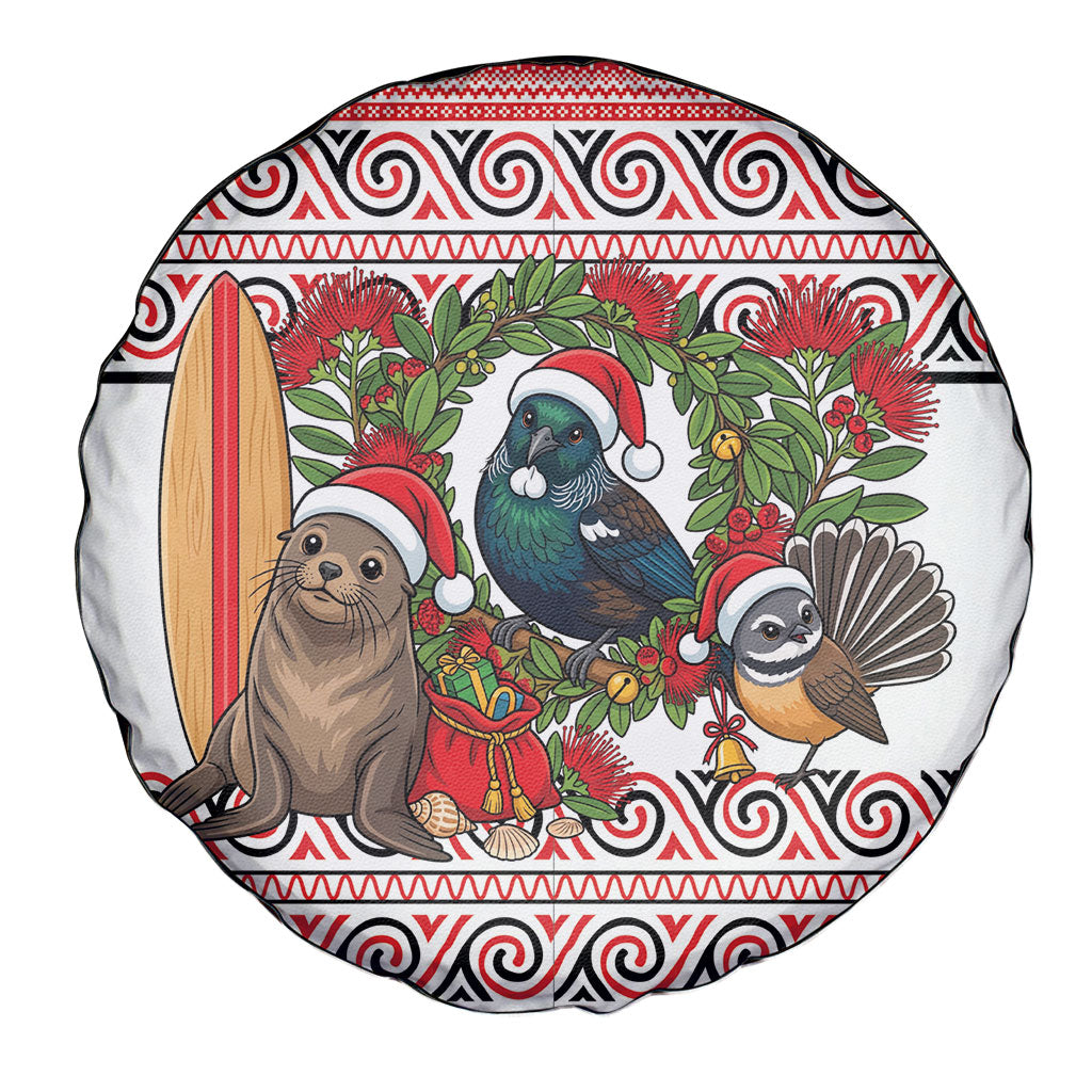New Zealand Animal Christmas Spare Tire Cover Maori Inspired Kowhaiwhai Patterns