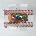 New Zealand Animal Christmas Tablecloth Maori Inspired Kowhaiwhai Patterns