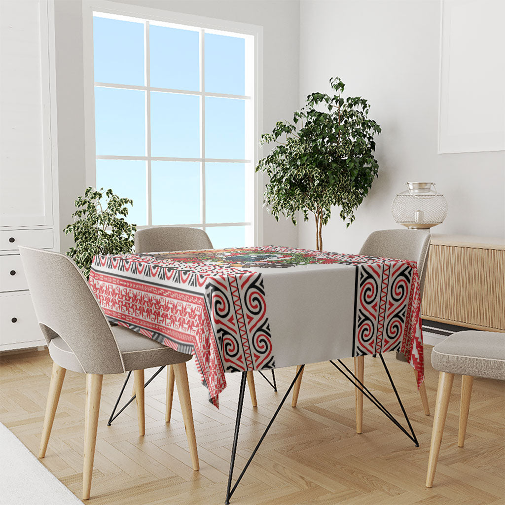 New Zealand Animal Christmas Tablecloth Maori Inspired Kowhaiwhai Patterns