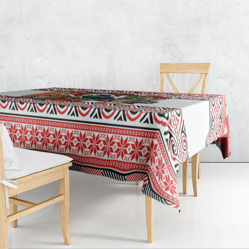 New Zealand Animal Christmas Tablecloth Maori Inspired Kowhaiwhai Patterns