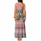 New Zealand Animal Christmas Tank Maxi Dress Maori Inspired Kowhaiwhai Patterns