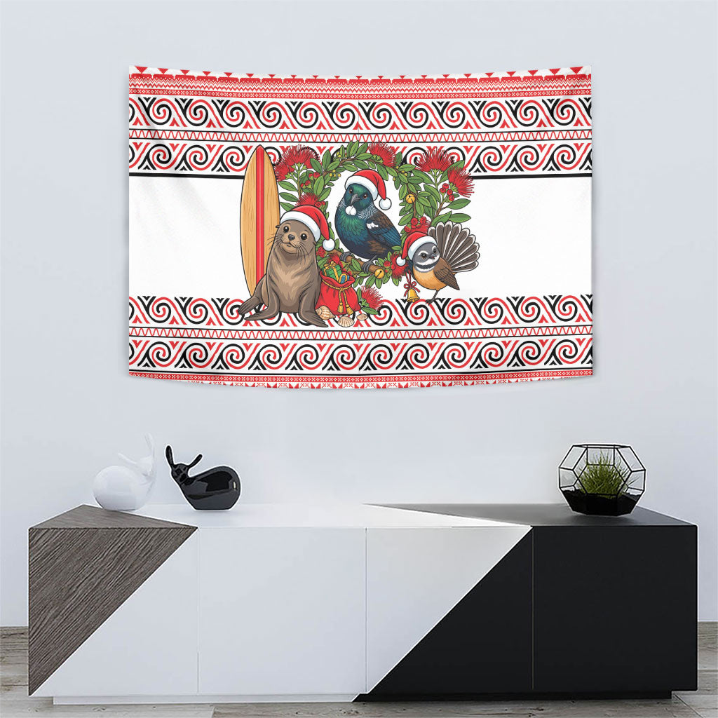 New Zealand Animal Christmas Tapestry Maori Inspired Kowhaiwhai Patterns