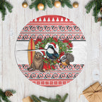 New Zealand Animal Christmas Tree Skirt Maori Inspired Kowhaiwhai Patterns