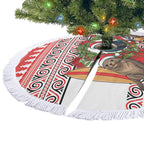 New Zealand Animal Christmas Tree Skirt Maori Inspired Kowhaiwhai Patterns