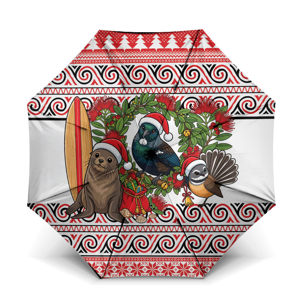 New Zealand Animal Christmas Umbrella Maori Inspired Kowhaiwhai Patterns
