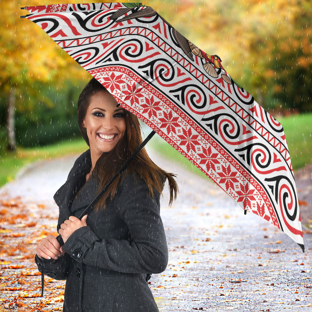 New Zealand Animal Christmas Umbrella Maori Inspired Kowhaiwhai Patterns