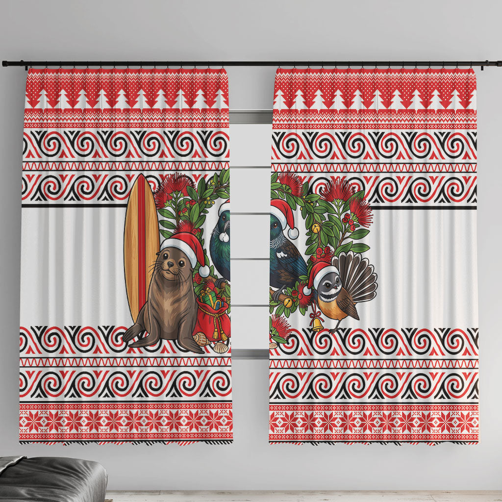 New Zealand Animal Christmas Window Curtain Maori Inspired Kowhaiwhai Patterns