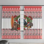 New Zealand Animal Christmas Window Curtain Maori Inspired Kowhaiwhai Patterns