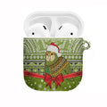 New Zealand Kakapo Christmas AirPods Case Maori Inspired Knitted Patterns