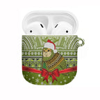 New Zealand Kakapo Christmas AirPods Case Maori Inspired Knitted Patterns