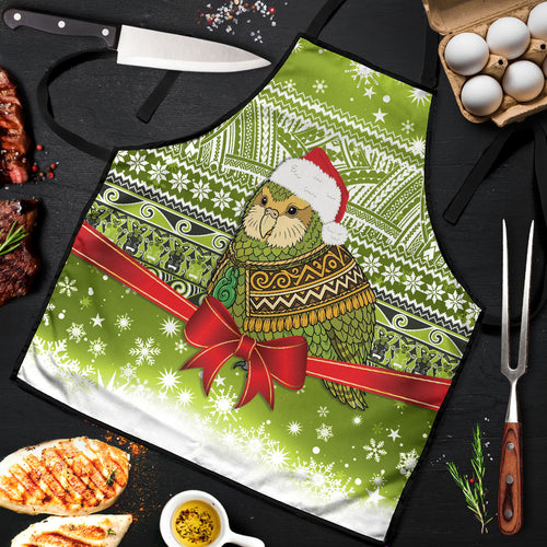 New Zealand Kakapo Christmas Apron Maori Inspired Knitted Patterns