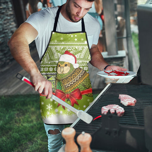 New Zealand Kakapo Christmas Apron Maori Inspired Knitted Patterns