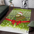 New Zealand Kakapo Christmas Area Rug Maori Inspired Knitted Patterns